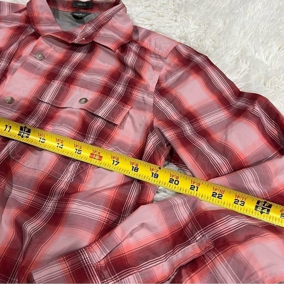 Eddie Bauer Outdoor Quick Dry Pink Plaid Button Down Shirt Size Woman’s Large - Picture 4 of 10